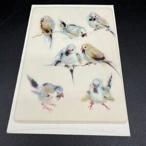 Hallmark Miniature Gallery Vellum Bird Card with‎ Envelope Made in Japan Vintage